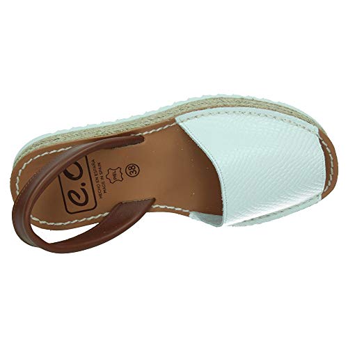 MADE IN SPAIN 8203 Menorquina Blancas Mujer Sandalias Blanco 38