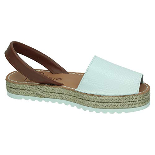 MADE IN SPAIN 8203 Menorquina Blancas Mujer Sandalias Blanco 38