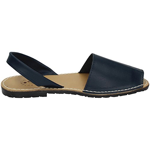 MADE IN SPAIN 969 Menorquinas DE Piel Mujer Sandalias Marino 36