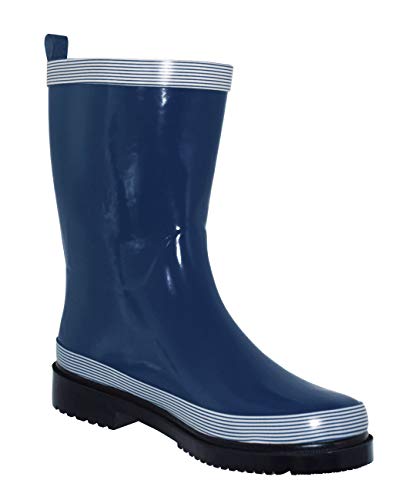 MADSea Ocean Pure Botas de Goma Botas de Agua para Mujer Media Caña Azul Oscuro, Tamaño:38 EU