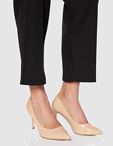 Marca Amazon - find. High Heel Point Court Zapatos de tacón con Punta Cerrada, Beige (Blush (Nude), 39 EU