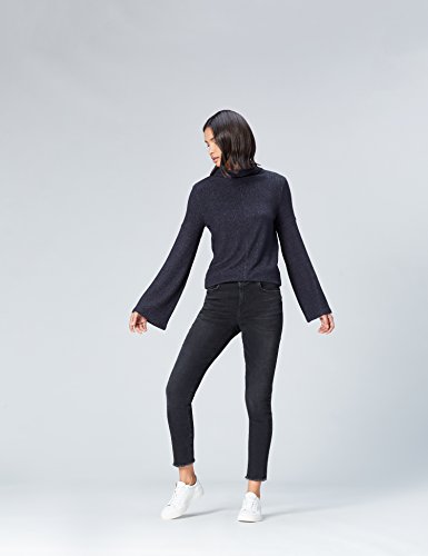 Marca Amazon - find. Jersey de Manga Ancha para Mujer, Azul (Navy Marl), 44, Label: XL