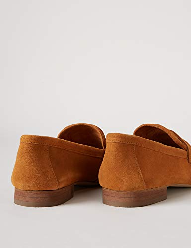 Marca Amazon - FIND Soft Leather Mocasines, Marrón (Tan), 38 EU