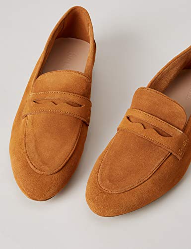 Marca Amazon - FIND Soft Leather Mocasines, Marrón (Tan), 38 EU