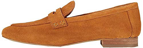 Marca Amazon - FIND Soft Leather Mocasines, Marrón (Tan), 38 EU