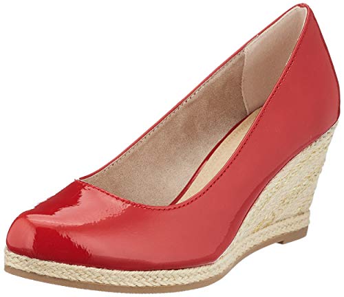 MARCO TOZZI 2-2-22440-24, Zapatos con Plataforma Mujer, Color Rojo Patente, 36 EU