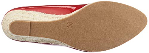 MARCO TOZZI 2-2-22440-24, Zapatos con Plataforma Mujer, Color Rojo Patente, 39 EU