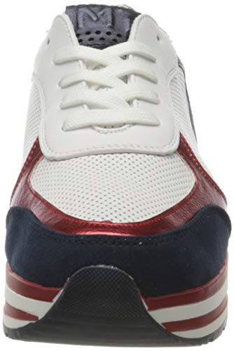 Marco Tozzi 2-2-23700-34, Zapatillas Mujer, Multicolor (White/Navy M. 128), 41 EU