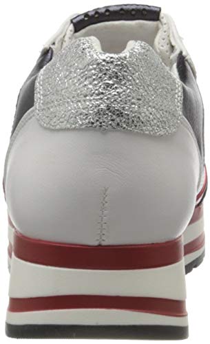 Marco Tozzi 2-2-23700-34, Zapatillas Mujer, Multicolor (White/Navy M. 128), 41 EU
