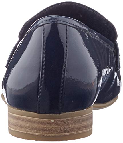 MARCO TOZZI 2-2-24201-26 Damen Slipper, Mocasín Mujer, Patente Azul Marino, 38 EU