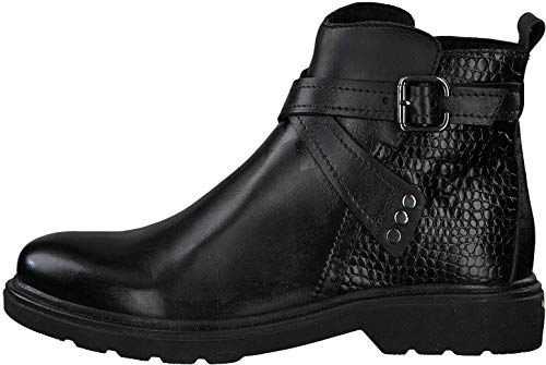 MARCO TOZZI 2-2-25840-35, Botas Cortas al Tobillo Mujer, Negro Antic Comb, 39 EU