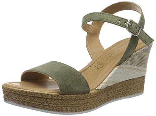 MARCO TOZZI 2-2-28347-24, Sandalia con Pulsera Mujer, Verde Salvia 720, 40 EU