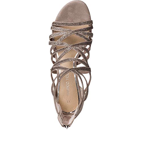 MARCO TOZZI 2-2-28373-26 Damen Sandale, Sandalia con taln Mujer, Taupe Comb, 41 EU