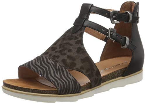 Marco Tozzi 2-2-28430-24, Sandalia con Pulsera Mujer, Negro (Black Comb 098), 37 EU