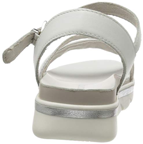 MARCO TOZZI 2-2-28512-24, Sandalia con Pulsera Mujer, Blanco White Nappa Core 177, 39 EU