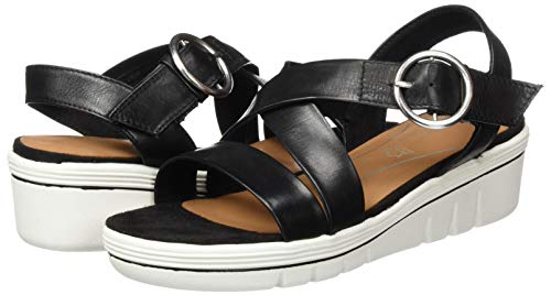 Marco Tozzi 2-2-28514-24, Sandalia con Pulsera Mujer, Negro (Black 001), 40 EU