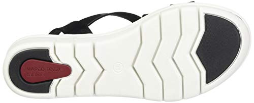 Marco Tozzi 2-2-28514-24, Sandalia con Pulsera Mujer, Negro (Black 001), 40 EU