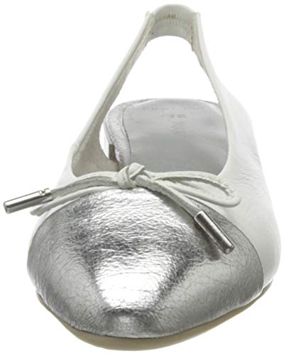 Marco Tozzi 2-2-29401-34, Sandalias Punta Cerrada Mujer, Blanco (White Combi 197), 38 EU