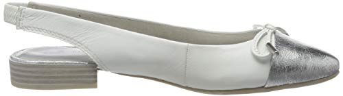 Marco Tozzi 2-2-29401-34, Sandalias Punta Cerrada Mujer, Blanco (White Combi 197), 38 EU