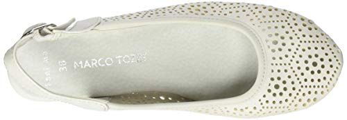 Marco Tozzi 2-2-29510-24, Sandalias de Talón Abierto para Mujer, Blanco (Ice 133), 39 EU