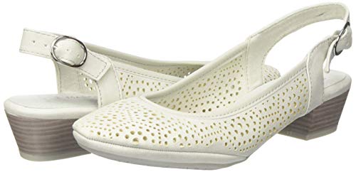 Marco Tozzi 2-2-29510-24, Sandalias de Talón Abierto para Mujer, Blanco (Ice 133), 39 EU
