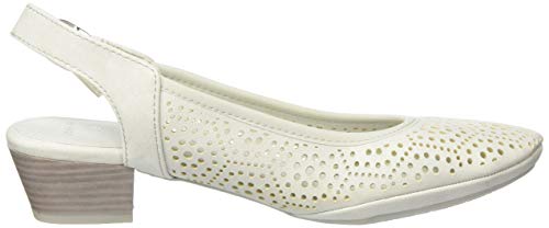 Marco Tozzi 2-2-29510-24, Sandalias de Talón Abierto para Mujer, Blanco (Ice 133), 39 EU