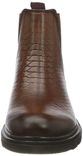 Marco Tozzi Damen 2-2-25488-25 Leder Chelsea Boot, Botas Estilo Mujer, Cognac Str, 41 EU