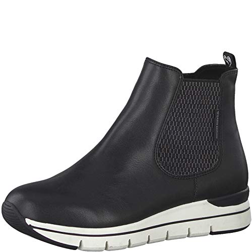 Marco Tozzi Damen Earth Edition 2-2-25871-25 Chelsea Boot, Botas Estilo Mujer, Antic Negro, 39 EU