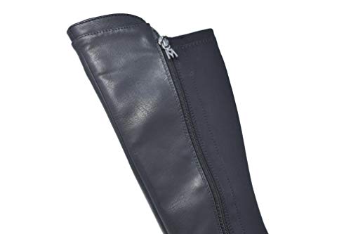 MARIA MARE - Bota CAÑA Alta CONTACHAS, Plana para Mujer Color: Negro Talla: 39