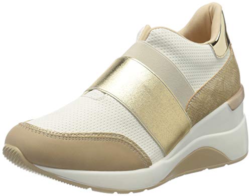 Mariamare 67613, Zapatillas Mujer, Blanco (Points Blanco/Nobu Camel/Serpiente Nacar Champagne/Mirror Champagne C49729), 37 EU
