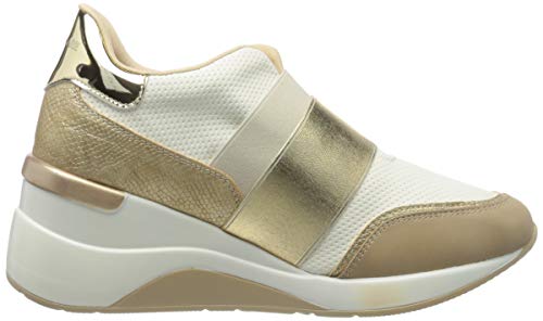 Mariamare 67613, Zapatillas Mujer, Blanco (Points Blanco/Nobu Camel/Serpiente Nacar Champagne/Mirror Champagne C49729), 37 EU