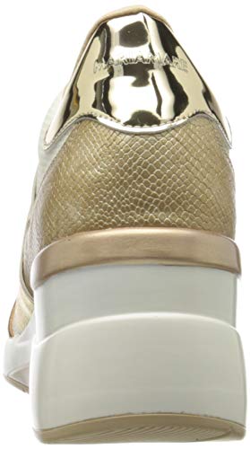Mariamare 67613, Zapatillas Mujer, Blanco (Points Blanco/Nobu Camel/Serpiente Nacar Champagne/Mirror Champagne C49729), 38 EU