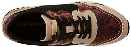 Mariamare Satine, Zapatillas para Mujer, Brina Nude/Charol Arrugado Teja/Wild Teja/Special Negro, 37 EU