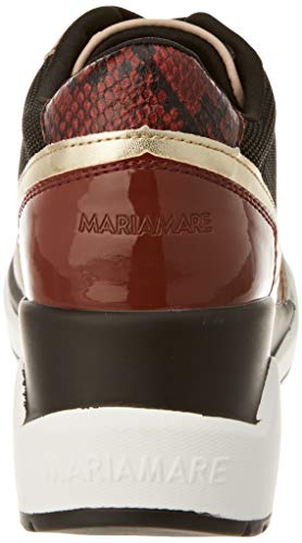 Mariamare Satine, Zapatillas para Mujer, Brina Nude/Charol Arrugado Teja/Wild Teja/Special Negro, 37 EU