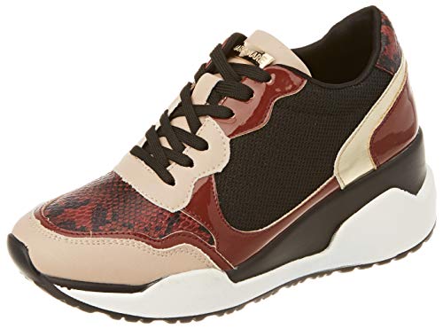 Mariamare Satine, Zapatillas para Mujer, Brina Nude/Charol Arrugado Teja/Wild Teja/Special Negro, 37 EU