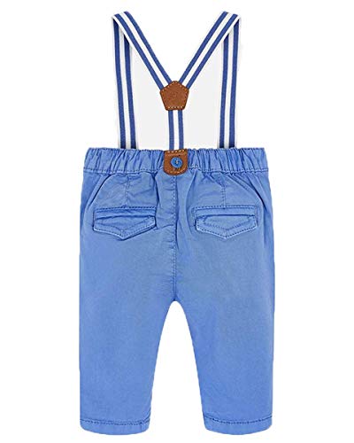 Mayoral Newborn - Pantalón para niño con tirantes 049 Azzurro 65 cm (2-4 meses)