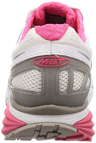 MBT 702028 Simba 3 W Mujer Zapatos de Cordones,Zapato bamboleo,señora Zapato Equilibrio,Suela Curva,White/Red,39.5 EU,8 US