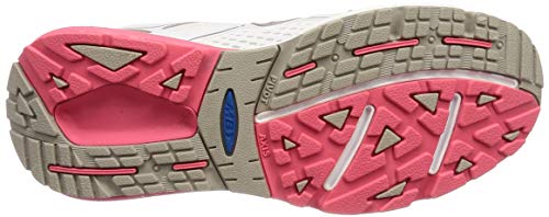 MBT 702028 Simba 3 W Mujer Zapatos de Cordones,Zapato bamboleo,señora Zapato Equilibrio,Suela Curva,White/Red,39.5 EU,8 US