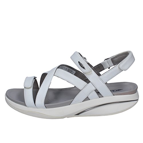 MBT KIBURI W, Sandalias con Punta Abierta Mujer, Blanco (White 16), 40 EU