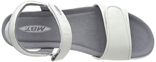 MBT Malia W, Sandalias con Punta Abierta Mujer, Blanco (White Nappa 16n), 40 EU