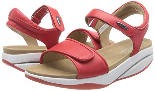 MBT Malia W, Sandalias con Punta Abierta Mujer, Rojo (Red 06i), 39 EU