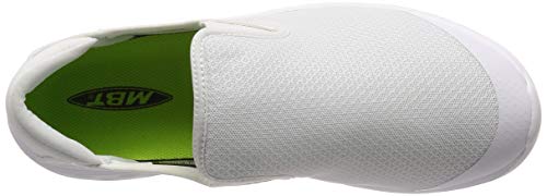 MBT Modena - Zapato para caminar con base de balancín para hombre, color blanco, talla 9