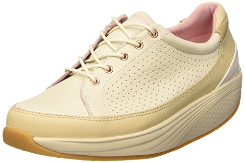 MBT Saida, Sandalias con Plataforma Mujer, Beige (Rucksack/Almond/White/Birch/Pink Rose), 36 EU