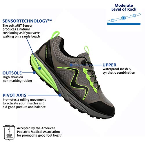 MBT Zapatillas de deporte para mujer TEVO WP W, calzado funcional para mujer, color Negro, talla 41.5 EU