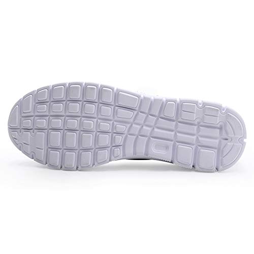 MecKiss - Zapatillas de deporte para mujer, para verano, para el tiempo libre, fitness, caminar, con cierre de velcro, color Blanco, talla 39 EU