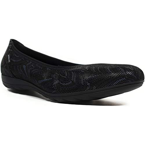 Mephisto Emilie - Bailarinas para mujer, color negro 37 EU