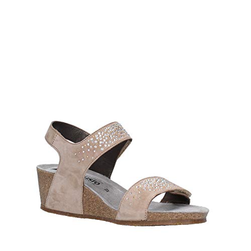 Mephisto Scarpe Sandalo Donna Maria Spark Velcalf 12218N LT Taupe Primavera Estate 2018