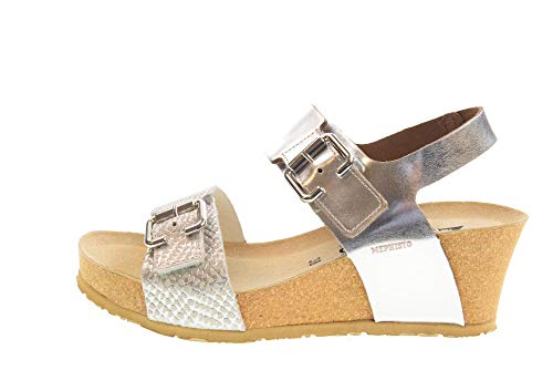 MEPHISTO Zapatos Mujer Sandalias Lissandra Argento Talla 39 Plata