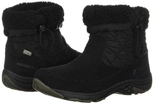 Merrell Approach Nova Bluff PLR Waterproof, Botines para Mujer, Negro (Black), 39 EU