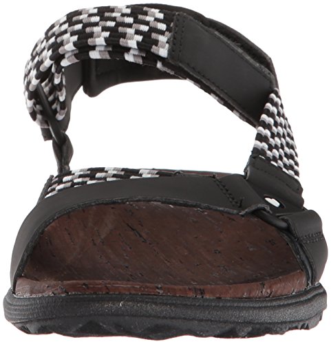 Merrell Around Town, Sandalias de Punta Descubierta para Mujer, Negro (Black), 41 EU